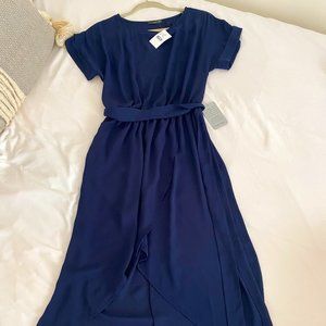 West Kei Flutter Sleeve High/Low Wrap Dress